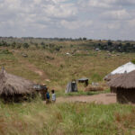 General view of the refugee settlement where Peter*, 15 lives in West Nile, Uganda